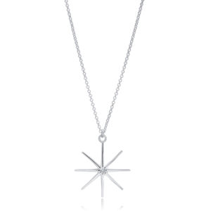 North Star Zircon Stone Design Charm Collier Theia Argent Turc Fabriqué À La Main En Gros 925 Bijoux En Argent Sterling - Product Image 2