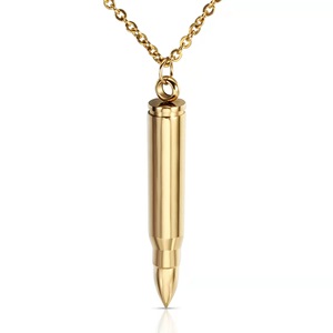 YWLY Vente chaude <span class=keywords><strong>Collier</strong></span> Hip Hop en acier inoxydable <span class=keywords><strong>Collier</strong></span> à pendentif balle en gros <span class=keywords><strong>Collier</strong></span> pour hommes passionnés de l'armée 2022 - Product Image 6