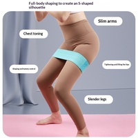 Sangle de Yoga Élastique pour Étirements, Anneau de Résistance pour Fessiers, Bande de Résistance en Polyester/Nylon pour Tractions, Squats, Musculation et Remodelage des Fesses, Tension 30 lb