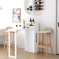 Meuble mural moderne de conception industrielle, rangement personnalisé, table pliante extensible en bois pour salon, comptoir de bar à domicile