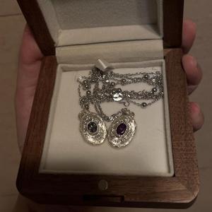 สร้อยคอเงินแท้ S925 สำหรับผู้หญิง ดีไซน์หรูหรา ทันสมัย รูปทรงไข่ ประดับเพชร ขัดเงา - Product Image 1