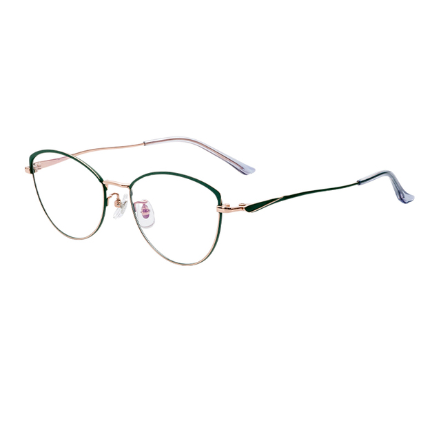 Wholesale Custom Design Semi-Titanium Eye Glasses Frames Lightweight Durable Oval Style Diamond Face Popular Fashion Accessory