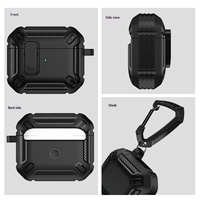 Casing Pelindung Matte TPU Gaya Baru untuk Earphone Pro 3 & Generasi ke-4 dengan Sakelar DIY