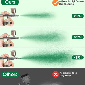Kit de pistolet de pulvérisation à air comprimé <span class=keywords><strong>pour</strong></span> tatouage, nail art, peinture sur gâteaux, teinture <span class=keywords><strong>pour</strong></span> cheveux, réparation de meubles et de cuir - Product Image 4