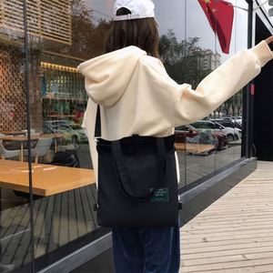 Sac à bandoulière multifonctionnel coréen en toile pour étudiants, sac à dos et sac fourre-tout en toile pour femmes - Product Image 3