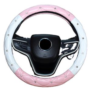 Cubierta de volante de coche para niña <span class=keywords><strong>y</strong></span> mujer, nuevo estilo, ostentoso Diamante, para VW Golf <span class=keywords><strong>y</strong></span> Ford Bronco - Product Image 1
