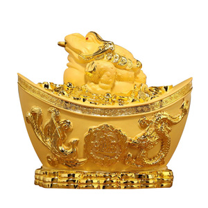 La figurine de crapaud porte-bonheur est utilisée comme objet décoratif sur la réception d'un <span class=keywords><strong>magasin</strong></span> d'entreprise pour augmenter la prospérité et comme cadeau. - Product Image 1