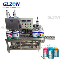 Machine de remplissage automatique de peinture liquide |   Ligne de remplissage de seaux de 5 gallons |   Système d'emballage pour le remplissage et le bouchage de seaux de colle chimique