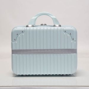 14-Inch Women's Cosmetic <b>Case</b> Zipper Closure Large Capacity ABS Mini <b>Travel</b> Bag 16-Inch Men's Hand Luggage Box Password Storage - Product Image 3