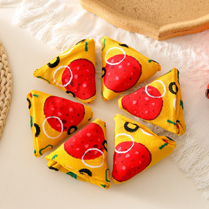 Chaussettes décontractées unisexes personnalisées Crew avec motif de dessin animé Funny Colorful Design Nouveauté <span class=keywords><strong>Pizza</strong></span> Jetable pour la saison d'automne - Product Image 6