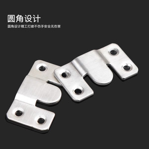 Gancho deslizante con forma de montaña de acero inoxidable para montaje en pared de marcos de fotos, soporte de fijación invisible. - Product Image 1