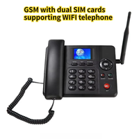 GSM Digital Schnurlostelefon unterstützt 2G/3G/4G mit Dual-SIM-Karten, multifunktionalem Farbdisplay, WLAN-Unterstützung, Desktop-Modell.