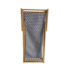 كرسي شاطئ قابل للطي مع قماش قابل للتعديل، مصنوع من الخيزران، مناسب للاستخدام الداخلي والخارجي، كرسي استرخاء مريح للشاطئ - Product Image 5