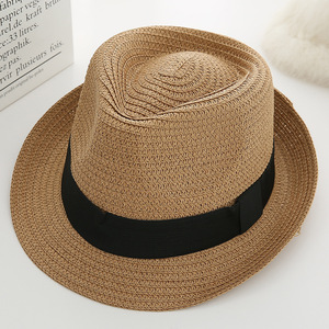 Foldable Raffia Straw Fedora <strong>Hat</strong> Summer Sunshade <strong>Light</strong> Breathable Beach Travel Outdoor Custom <strong>Hat</strong> Manufacturer - Product Image 2