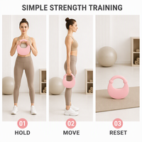 Kettlebell en forme de sac à main de 10 lb, en silicone et fonte, équipement de fitness lesté pour la maison, la gym, le Pilates et l'entraînement de force