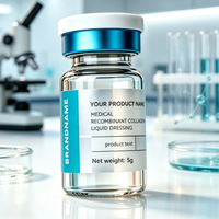 Étiquettes adhésives en vinyle imperméables, autocollants adhésifs F3ml 5ml 10ml, étiquettes holographiques laser, étiquettes pour flacons, étiquettes pour emballages de flacons de peptides