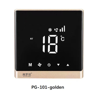 PG-101 Termostat Pintar Fleksibel dengan Panel Kontrol Layar Sentuh untuk Sistem Pendingin Udara Sentral Bahan PC+ABS Faluokan