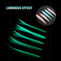 Promotion : Leurre Jig Lumineux en Métal 60g-120g pour Pêche au Bar en Eau Salée, Sardine Slider pour Rivières, Lacs, Ruisseaux, Cible Marlin