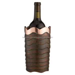 Refroidisseur à vin vintage en acier inoxydable fait main, élégant seau à glace pour refroidir les boissons - Product Image 6
