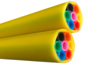 Tuyau en mèche léger en PEHD à âme en silicone, bobine 7 voies de 200 m pour fibre optique soufflée FTTH, télécommunications souterraines