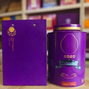 Thé aux fleurs séchées Chen Xinwill à la peau de mandarine, édition collector 2020, <span class=keywords><strong>pot</strong></span> violet, 4 ans de maturation, 120g, authentique, <span class=keywords><strong>en</strong></span> conserve, format sac à main - Product Image 1