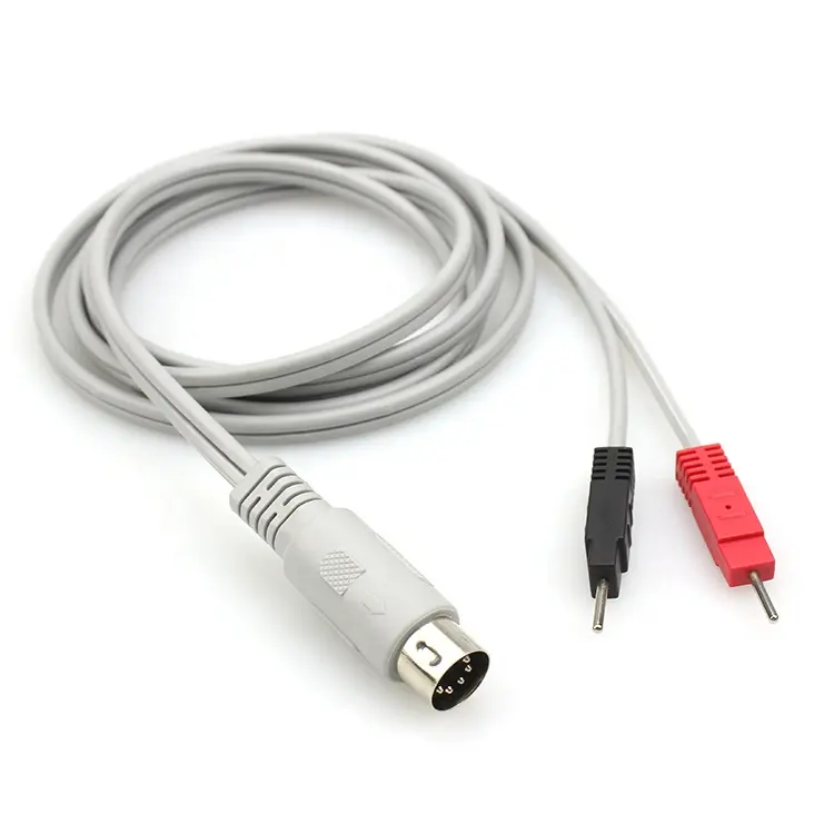 Menyesuaikan DIN Untuk 2.0 pin EMS Lead puluhan elektroda kabel untuk peralatan pijat