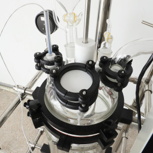 Industrial High Viscosity 30L 50L 100L Glass Jacketed Reactor Jacketed Mixing Glass Reactor Industrial Scale - Product Image 3