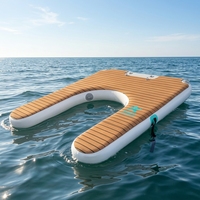 Plateforme flottante gonflable en forme de U DWF, quai portable pour jet ski, quai gonflable pour bateau, pour yacht, lac, mer