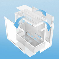 Wholesale M-ATX Tower PC Case With Tempered Glass OEM Factory Gaming Computer for Desktop RGB Fans and Audio Port
