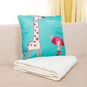 Manta de algodón PP 2 en 1 con logotipo personalizado, almohada de lino para sofá y coche con estampado de doble propósito - Product Image 5