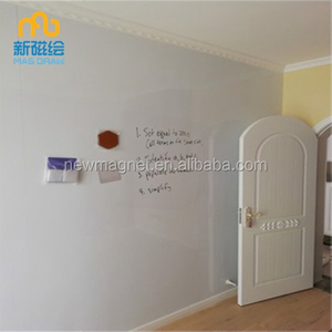 Feuilles de tableau blanc magnétique effaçables à sec non adhésives avec film en fer doux et PET, grand rouleau pour murs - Product Image 2