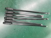 Cables de Conexión Personalizados M12 de 2+3 Pines con Cable de PVC Negro Plano, Resistentes al Agua IP67 para Iluminación LED Exterior