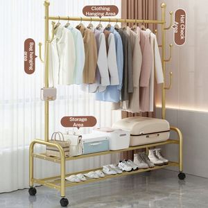 <span class=keywords><strong>Porte</strong></span>-manteau en métal facile à assembler, support à vêtements en fer et acier pour la maison, l'extérieur, l'hôtel ou le hall - Product Image 3