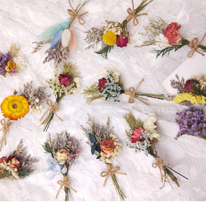 Mini bouquet de fleurs séchées naturelles 13 cm, petite composition <span class=keywords><strong>pour</strong></span> loisirs créatifs, cadeaux de mariage et décoration de cartes de vœux - Product Image 3