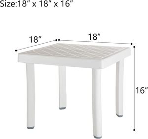 <span class=keywords><strong>Tumbona</strong></span> ajustable de aluminio para exteriores junto a la piscina, <span class=keywords><strong>tumbona</strong></span> de plástico para todo tipo de clima con mesa para cubierta de césped o patio trasero - Product Image 4
