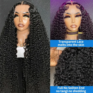 Pelucas sin pegamento de cabello humano virgen vietnamita y camboyano con ondas profundas, encaje frontal completo HD y nudos individuales. - Product Image 6