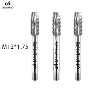 CH acero de alta velocidad con punta espiral de cobalto M12 * 1,75 máquina de rosca de tornillo y troquel para corte de rosca disponible al por mayor