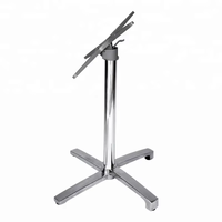 Pieds de table pliables en alliage d'aluminium - Base de table pliable peu encombrante avec mécanisme de verrouillage pour tables à manger/extérieures/banquets