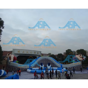 Parc gonflable gonflable de <span class=keywords><strong>piscine</strong></span> de parc aquatique au sol gonflable d'île d'eau drôle extérieure sur la terre - Product Image 2