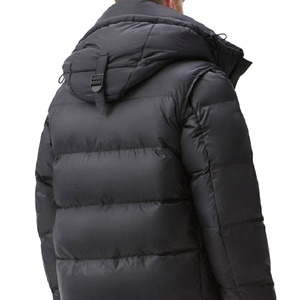 Vestes pour hommes Manteaux Veste d'hiver à fermeture éclair de qualité Manteau en duvet à capuche avec logo personnalisé pour hommes - Product Image 4