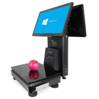 Báscula con Pantalla Táctil Capacitiva de 16 Pulgadas con IA, Impresora Integrada, Compatible con POS Windows/Android, Wi-Fi 6, Peso Máximo