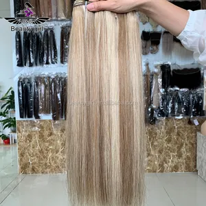 Cheap price natural peruvian human hair 28 inch ombre color with blode 613 hair bundles
