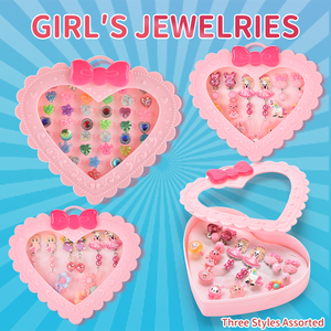 Ensemble <span class=keywords><strong>de</strong></span> bijoux pour filles, jeu <span class=keywords><strong>de</strong></span> princesse, boîte à bijoux, jeu <span class=keywords><strong>de</strong></span> simulation en intérieur, ensemble <span class=keywords><strong>de</strong></span> jouets pour fête d'anniversaire, cadeau pour enfants - Product Image 3