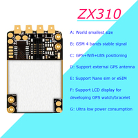 Chip Rastreador GPS GSM Micro ZX310, Rastreador GPS Ultra Mini PCBA Compatible con Nano Sim/ESIM + Antena GPS Externa