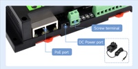 Module relais 8 canaux Waveshare avec double port Ethernet (C), protocole Modbus RTU, alimentation PoE, boîtier de montage sur rail de qualité industrielle