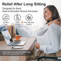 Masseur TENS rechargeable, stimulateur musculaire portable pour soulager la douleur, appareil de physiothérapie filaire avec 8 modes et 20 niveaux d'intensité