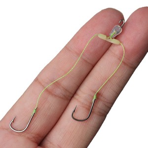 Nouvelle hameçon double Kanto 8cm en Dyneema à dégagement rapide pour la pêche à la carpe, à la truite, au bar et au poisson-chat en eau douce - Product Image 1