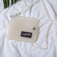 Dompet Kartu PVC Pendek Gaya Korea untuk Instagram, Tempat Kartu Identitas & Dompet Leher Wanita - Dompet Koin & Tempat Kartu Portabel Tersedia