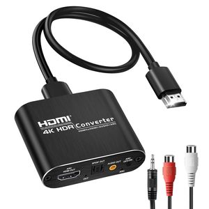 Extractor de Audio HDMI 4K de Aluminio, Convertidor de Audio Estéreo Digital Óptico TOSLINK (SPDIF) HDMI, Adaptador Divisor de Audio - Product Image 1