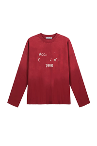 Camiseta de Alta Calidad de Manga Larga para Hombre y Mujer, Estilo Holgado, 100% Algodón Lavado, con Estampado de Letras, 1996 High Street - Product Image 5